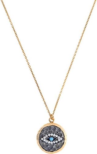 Choker in 925 Sterling Silver with Bathroom in Gold, semipreciosa and zirconitas – Model denario Protection