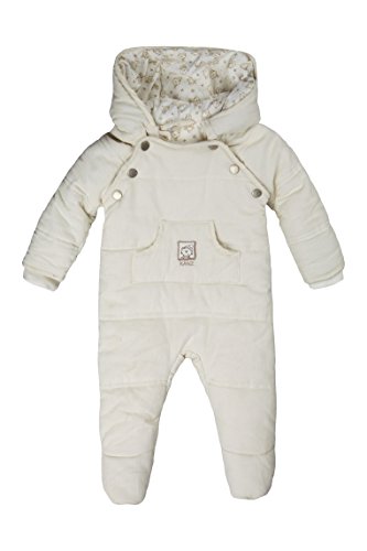 Kanz Unisex Baby Overall m. Kapuze 0003528 Hooded Long Sleeve Snowsuit, Off-White (snow White White 1050), 0-3 Months (Manufacturer size: 62)