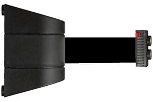 FlexiBarrier Soporte de pared magnético (correa de 4,5 o 10 metros) (10 m, negro)