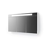 spiegelschrank led anschließen  Vicco 3D LED Spiegelschrank Weiß Badschrank Badspiegel Badezimmerspiegel Beleuchtung (120 cm)