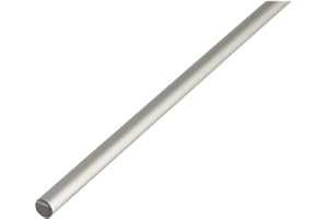 ALBERTS 473327 Round Bar Aluminium 1000 x 6 mm, Anodised Silver Colour, Ø 6 mm