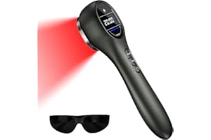 Lampara infrarrojos,Equipo de tratamiento con luz roja, Cozion dispositivo para 4 potencia/tiempo ajustableLámpara de luz roja, para espalda, hombro, brazo (14x650nm+3x808nm)