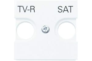 CABLEPELADO Tapa toma R-TV+SAT Niessen Zenit | Placa para tomas inductivas | ‎N2250BL | 45x45 mm | 1 elemento | Acabado Blanco | Niessen Zenit