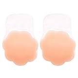 Materiali di alta qualità: i nostri adesivi per reggiseno invisibili sono realizzati in silicone di alta qualità, crema naturale, morbido, senza cuciture, invisibile, non irritante, sicuro e sano per la pelle.