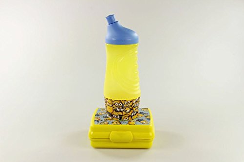 TUPPERWARE Sportfreund klein 415 ml gelb blau Minions Trinkflasche+Sandwich-Box - 2