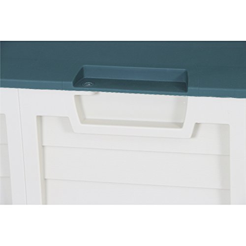 **XXL** Auflagenbox / Gartenbox / Kissenbox beige/grün ca. 141,5 x 61,5 x 68 cm - 7