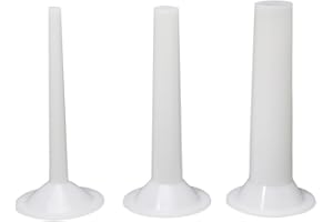 JIHUOO Lot de 3 Tubes de Remplissage de saucisses en Plastique pour Hachoir à Viande, Outil de Remplissage de Viande, Entonnoir Manuel pour la Cuisine