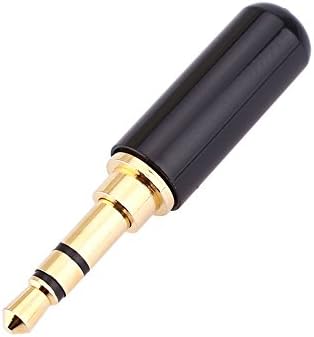 Cewaal 3 Pole 3.5mm Jack Plug Gold Repair Audio Plug for Sennheiser Headphone