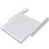 mewmewcat Kit d'Empilage Conception Compacte pour Machine à Laver avec Etagère Coulissante Blanc 60 x 60 x 8 cm