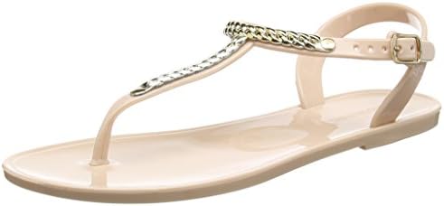 London Rebel Women’s Arianna T-Bar Sandals, Beige (Nude), 6 UK 39 EU