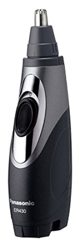 Panasonic ER430K Wet/Dry Nose & Ear Hair Trimmer with Vacuum Cleaning System (Battery Operated)