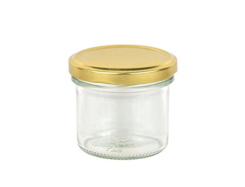 48er Set Sturzgläser 125 ml mit goldenem Deckel To 66 inkl. Diamant Gelierzauber Rezeptheft Marmeladengläser Einmachgläser Einweckgläser - 2