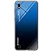 Produktbild Dclbo Hülle für Samsung Galaxy A10,Handyhülle Schutzhülle Hart Plastik Glas Spiegel Case Elegant Hülle Silikon Dünn Rahmen Schale Etui Cover Handytasche für Samsung Galaxy A10-Blau Schwarz