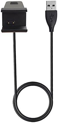 HanXiang Fitbit Alta HR Charger,Replacement USB Charging Cable Cord with Reset Button,1.8FT USB Power Charging Cord Cradle Dock Cable Adapter for Fitbit Alta HR Smart Fitness Tracker, Black (2pack)