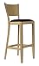 Produktbild Barstuhl Barhocker Hocker Buchenholz Natur-Honig lackiert gepolstert braun »TB004«