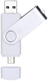 32GB USB OTG Dual Port (Usb and Micro Usb) Memory Stick Swivel Flash Drive for Android Smartphone Tablet & PC [White]