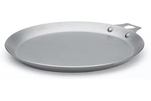De Buyer - Poêle à crêpes amovible en tôle d'acier MINERAL B - Diamètre 26 cm -, Gris