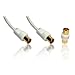 Price comparison product image CDL Micro 15 m Gold Plated TV Coax Aerial Cable Lead Wire (M-M) with Female to Female Adapter (F-F)