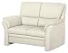 Produktbild Cavadore Couch Klariza mit Federkern / 2-Sitzer Ledersofa im modernen Design / 143 x 102 x 91 / Leder in weiß