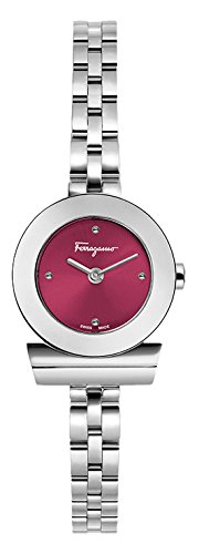 Salvatore Ferragamo Damen Datum klassisch Quarz Uhr mit Edelstahl Armband FBF050016