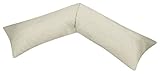 MOON Mako Satin Bezug / Hülle für Seitenschläferkissen / Stillkissen 40x145cm (creme)