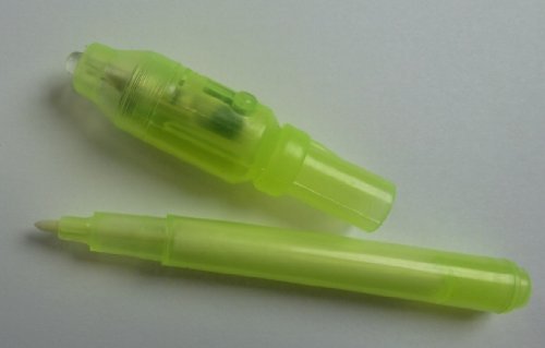 SolPortalHome 12 Stück Geheimstifte, mit UV Licht, Unsichtbar Schreiben, Geheime Nachrichten, Geheim Stift - 2