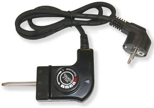 Yaqor Cable con Termostato Universal para Plancha de Asar | 250V 10A | 2000W | 5 Niveles de Temperatura | 0-280°C | Cable | Conector Estándar