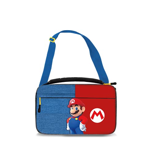 Pdp Gaming Licence Officiel Switch Commuter Case - Mario - Semi-Hardshell Protection - Protective Pu leather - Holds 14 Games And Console - Works avec Switch Oled And Lite - Fine pour Kids / Travel