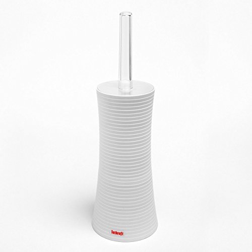 Tatkraft 4742943012868 Toilettenbürstenhalter, Acryl, weiß, 39 x 12.4 x 11.6 cm