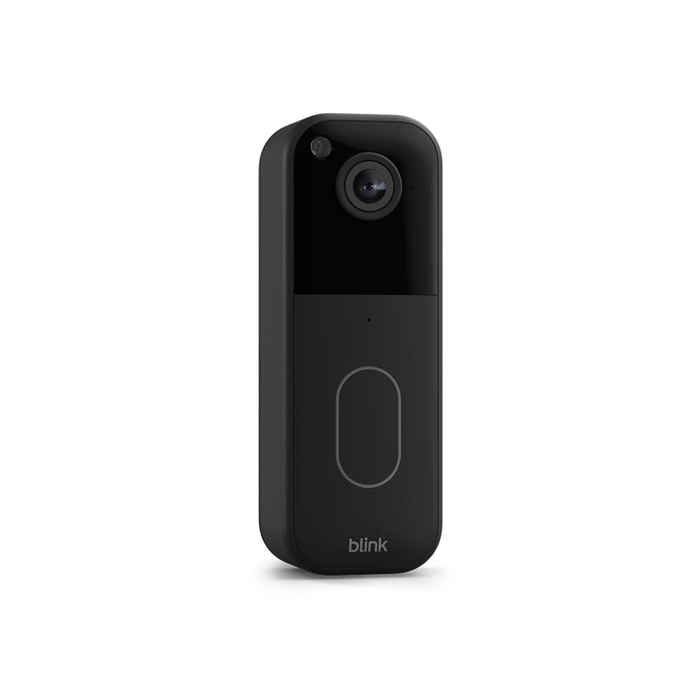 Videocitofono supplementare Blink - Video HD a figura intera, durata delle pile di due anni, IP-65 - Compatibile con Alexa - Necessario modulo di sincronizzazione non incluso - Nero
