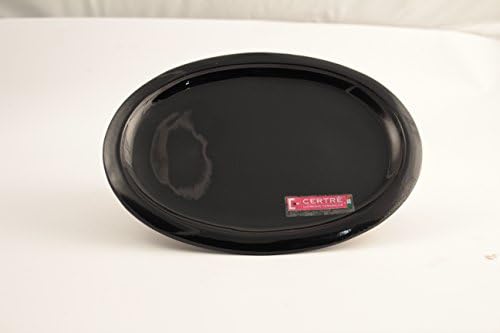 Saucer Oval Stoneware Ceramic Art.S6000- cm.33 x 25 x 2h.- Dark Blue Enamel – certre