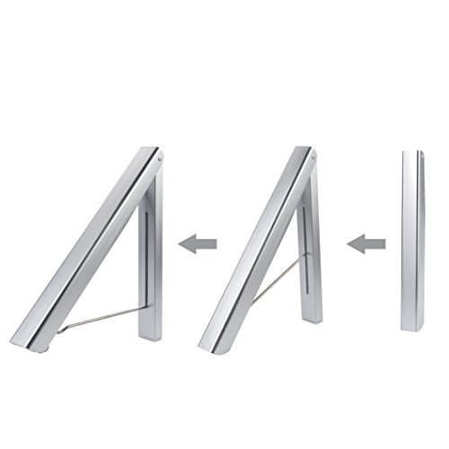 Bedee Klappbar Kleiderhaken Stabil Aluminum Edelstahl Wand-Kleiderständer Anti-rost Garderobenhaken für Wohnzimmer, Bad, Schlafzimmer, Büro, Einfach zu installieren - 6