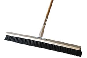 BESEN - SCHRUBBER - BÜRSTEN Saalbesen MISCHUNG - 4-Loch INKLUSIVE 4-Loch Gerätestiel (1 Stück, 80 cm)