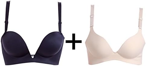 one piece seamless underwear/ small chest deepVassembly bra /mixed two-piece set-D 85A