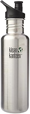 Klean kanteen classic bouteille edelstahlflasche sports cap Argent Argent 0.8 Liter