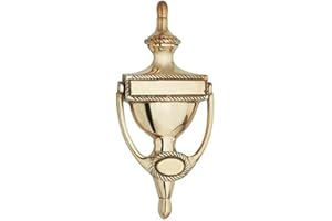 I IRONMONGERY SOLUTIONS Ironmongery Solutions® Urn Door Knockers Solid Georgian Style Polished Brass Victorian Style in Three Different Sizes (200mm)