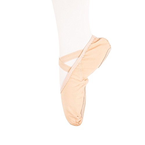 TXJ Weicher Ballettschläppchen Tanz geteilte Ledersohle Schuhe Gymnastik Tanzen Hausschuhe für Damen mädchen(Bitte wählen Sie eine Größe mehr)