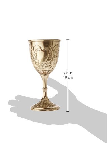 Design Toscano Der Königliche Kelch, Geprägte Messingkelche: 2er-Set - 3