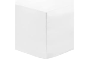 DTEX HOMES Extra Deep Fitted Sheets 16"/40CM Polycotton Deep Bedsheets, King - White