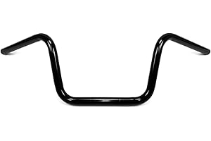 WESTLAND CUSTOMS 1 Pouce (25,4mm) Guidon Ape Hanger 22cm Noir pour Harley-Davidson