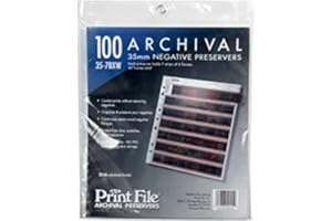 ETONE 100x Printfile Archival Storage Sheets 35mm 135 Negative Page Preservers 35-7BXW