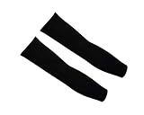 Dsstyles Outdoor Sports Sun Protection Cooler Cooling Arm Sleeves Pair 2 Pcs for Cycling/ Bike/ Hiking/ Golf/ Basketball/ Running/ Football/ Basketball Shooting - Black
