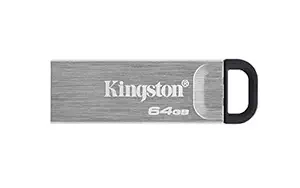 Kingston DataTraveler Kyson USB 3.2 Flash Drive 64 GB - Gen 1 with Stylish Capless Metal Case (DTKN/64GB)