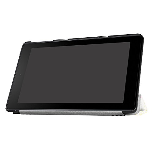 Amazon Fire HD 8 (2017) Fall ,Falten dünner intelligenter PU-Leder Schale,mit Auto Schlaf / Wake Funktion, geeignet für Amazon Fire HD 8 ( 2017 7th Generation) 8.0-Zoll Android Smart Tablet Fall (Elb Mädchen) - 4