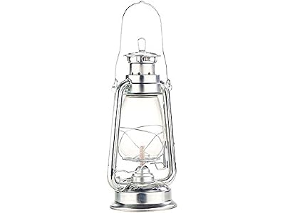 Lunartec Lampe-tempête rétro à pétrole 30 cm Amalia - aspect Zinc [Lunartec]