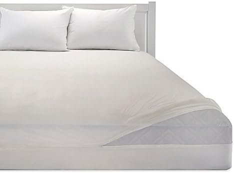 Heavy Duty Vinyl Zippered Twin Bed Mattress Cover Keeps Out Bed Bugs &amp; Dust Mites Water Resistant Protector Size: 39"x75"
