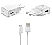Produktbild wortek Original Samsung Ladeset Ladegerät EU Netzteil Charger Weiß ETA0U83EWE + Original Samsung Ladekabel 1A Micro USB 2.0 Datenkabel 1m Weiß ECB-DU4AWE + GRATIS Microfaser Displayputztuch