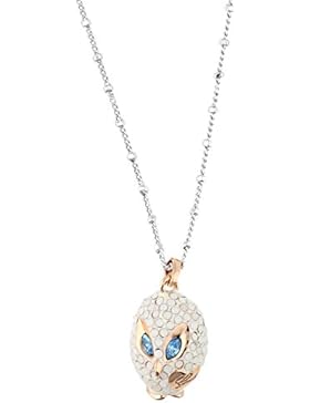 Guess Damen Halskette Metall Silber Eule UBN12025