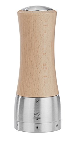 Peugeot 32395 Madras Pfeffermühle Holz, 6,1 x 6,1 x 16 cm, natur