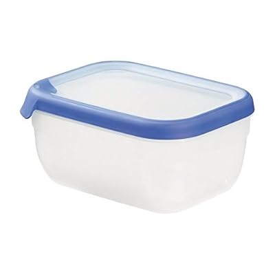 Curver 2044946 New Grand Chef Boîte Fraîcheur Rectangulaire Plastique Transparent/Bleu 1,8 L